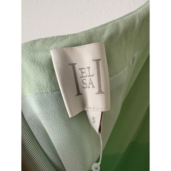 Helsa The Gallery Dress Halter Neck Formal Wedding Guest Elegant *FLAW* Mint S - Picture 9 of 13